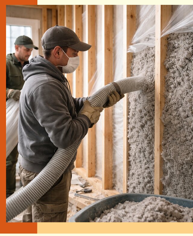 Утепление каркасного дома эковатой в Прокопьевске — качественно и надолго