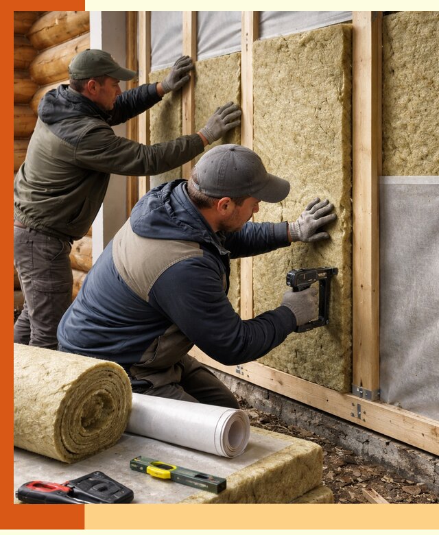 Утепление бревенчатого дома под ключ в Прокопьевске