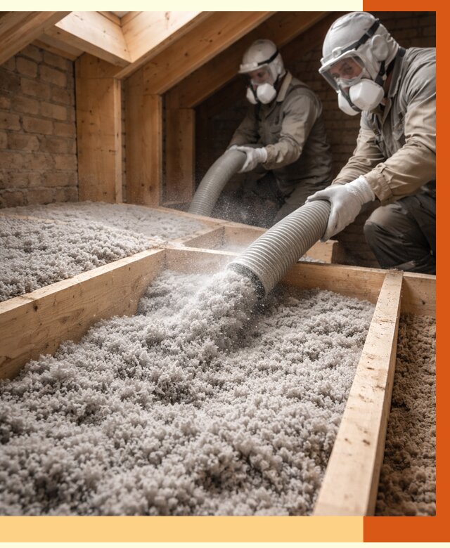 Утепление коттеджа эковатой в Прокопьевске от 2584 руб./м² — комплексная задувка и монтаж | ТепломастерПрк