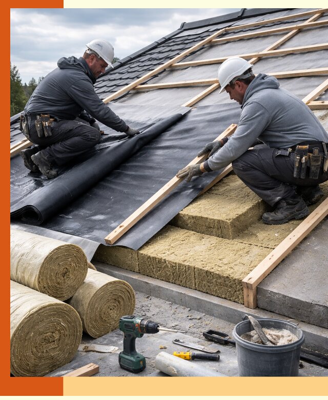 Утепление крыши снаружи в Прокопьевске: профессиональная теплоизоляция