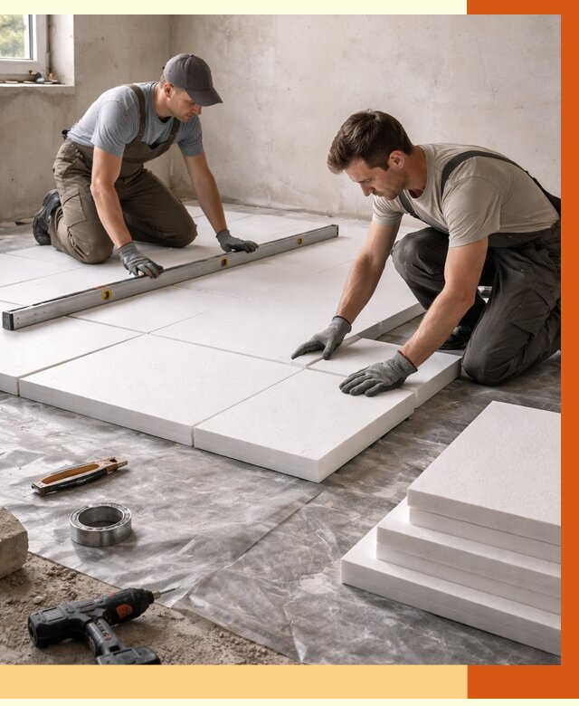 Утепление бетонного пола в Прокопьевске от 2584 руб/м2 — монтаж и цена | ТепломастерПрк