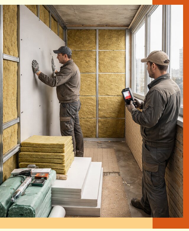 Утепление балкона в Прокопьевске от 4652 руб. под ключ | ТепломастерПрк