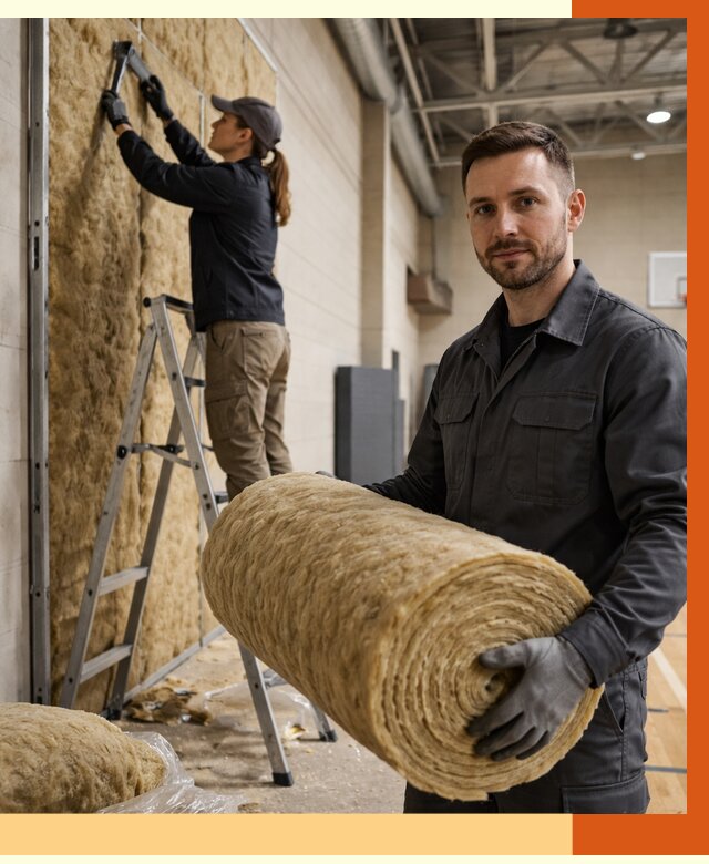 Утепление спортзала в Прокопьевске от 7753 руб/м2 — комплексное утепление под ключ | ТепломастерПрк