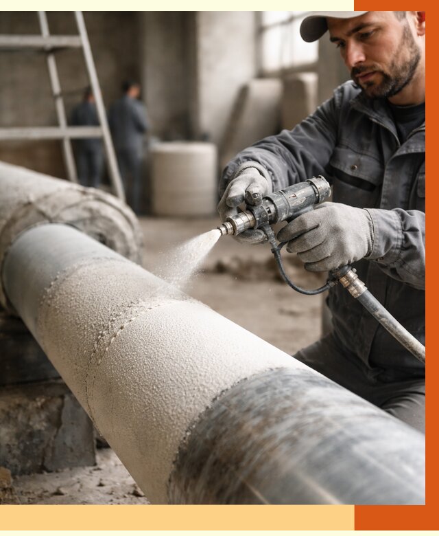 Утепление труб жидкой теплоизоляцией в Прокопьевске от 7753 руб. под ключ | ТепломастерПрк