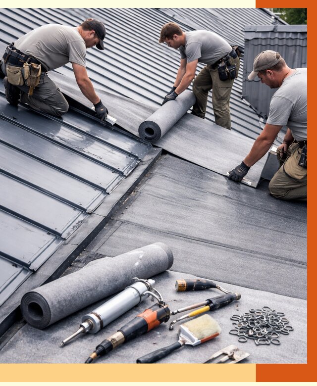 Гидроизоляция металлической кровли полимочевиной в Прокопьевске от 8786 руб. | ТепломастерПрк