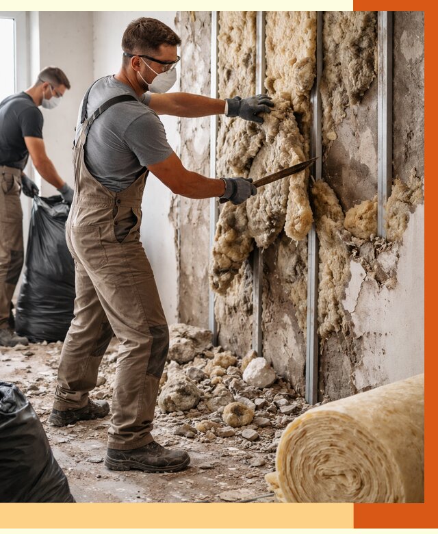 Демонтаж старого утеплителя в Прокопьевске от 3618 руб. — работы под ключ | ТепломастерПрк